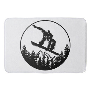 Snowboarding Bath Mat Badematte