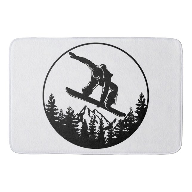 Snowboarding Bath Mat Badematte (Vorderseite)