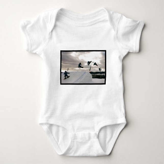 Snowboarding betrügt Baby-T - Shirt (Vorderseite)
