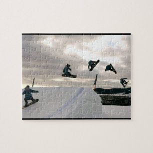 Snowboarding betrügt Puzzlespiel Puzzle