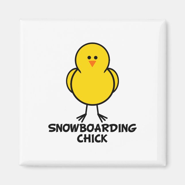 Snowboarding Chick Magnet (Vorne)