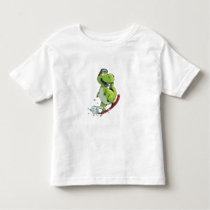 Snowboarding Dinosaurier Kleinkind T-shirt