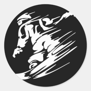 Snowboarding-Extrem-Sport Runder Aufkleber