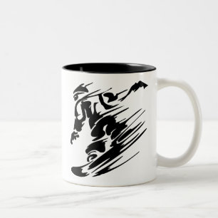 Snowboarding-Extrem-Sport Zweifarbige Tasse
