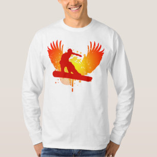 Snowboarding HochfI. Sonnenuntergang verblassen T-Shirt