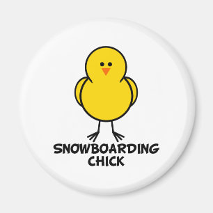 Snowboarding-Küken Magnet