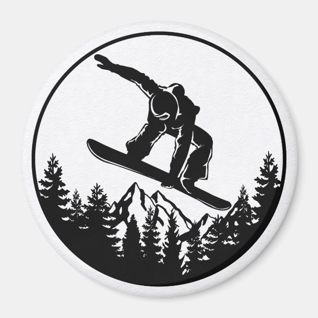 Snowboarding Magnet (Vorne)