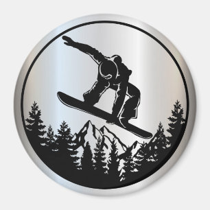 Snowboarding Magnet