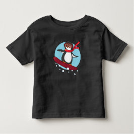 Snowboarding Penguin Kleinkind T-shirt