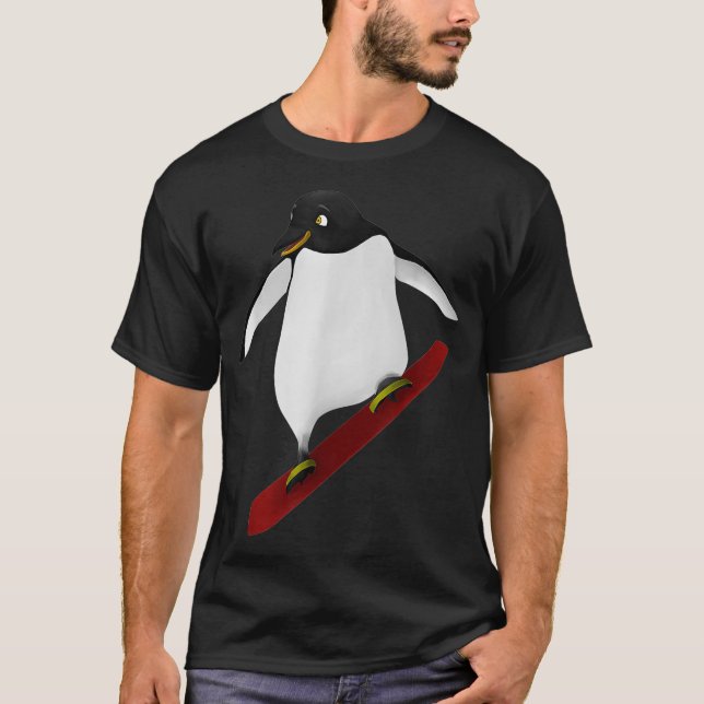 Snowboarding Penguin - Snowboard Snowboarder  T-Shirt (Vorderseite)
