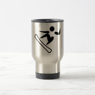 Snowboarding Pictograph Reisebecher