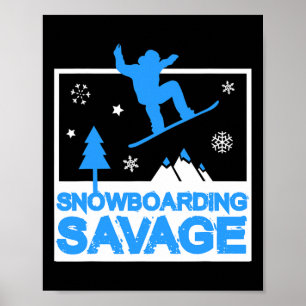 Snowboarding Savings Kids Cooler Jugendfreistyle S Poster