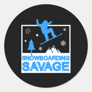 Snowboarding Savings Kids Cooler Jugendfreistyle S Runder Aufkleber