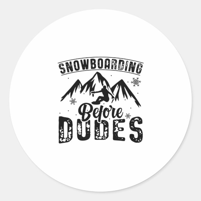 Snowboarding | Snowboard Winter Sports Gift Ideas Runder Aufkleber (Vorderseite)