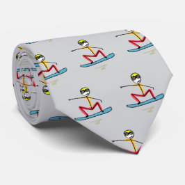 Snowboarding Stickman Krawatte