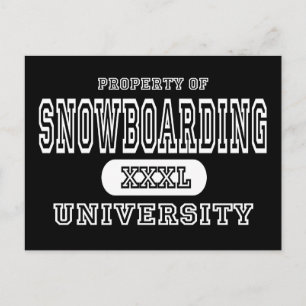 Snowboarding University Dark Postkarte