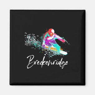 Snowboarding Vintag Breckenridge Colorado T-Shirt Magnet