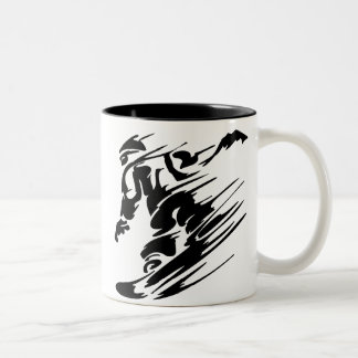 SNOWBOARDING ZWEIFARBIGE TASSE