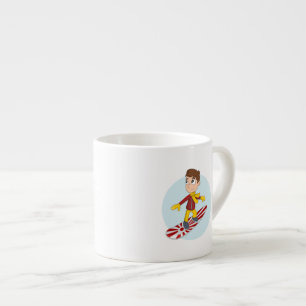 Snowboardingjungen-Cartoon Espressotasse