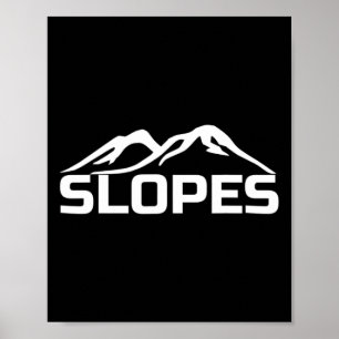 Snowboardpisten und Mountain Snowboarden Poster