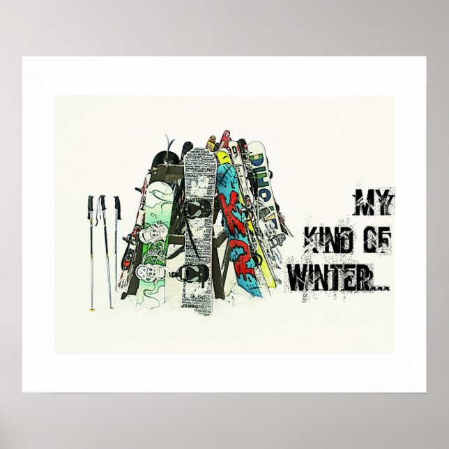 Snowboards - Meine Art Winter Poster (Vorne)