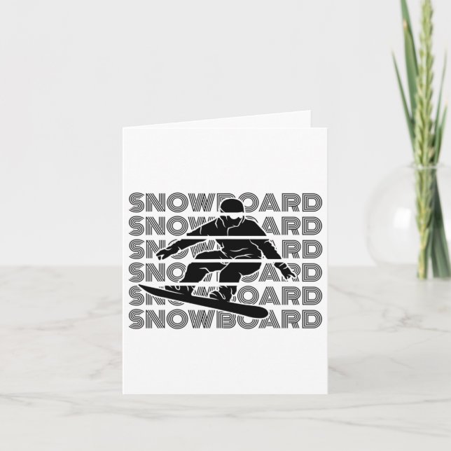 Snowboards Snowboarden Männer Snowboarder Snowboar Karte (Vorderseite)
