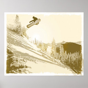SnowboardSunset Poster