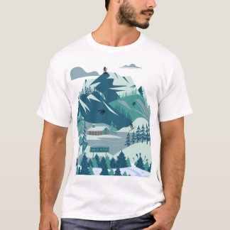 "Snowbound Adventures: Alpine Escape" T-Shirt