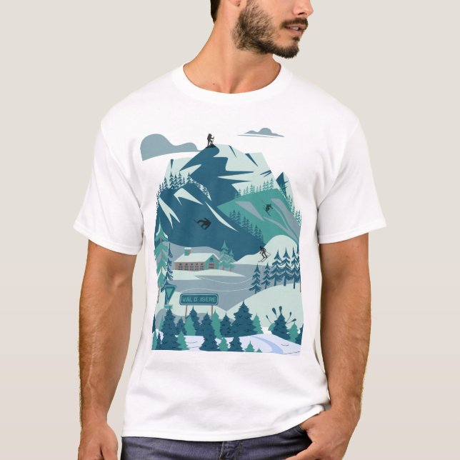 "Snowbound Adventures: Alpine Escape" T-Shirt (Vorderseite)