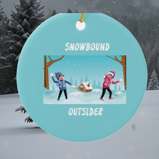 Snowbound outsider Weihnachtsschnee Ornament (Von Creator hochgeladen)