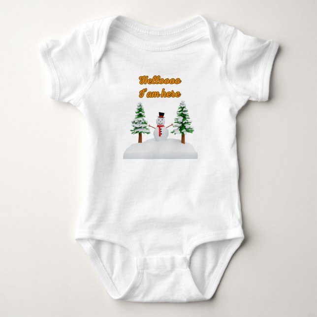 Snowboy Baby Jersey Bodysuit Strampler (Vorderseite)