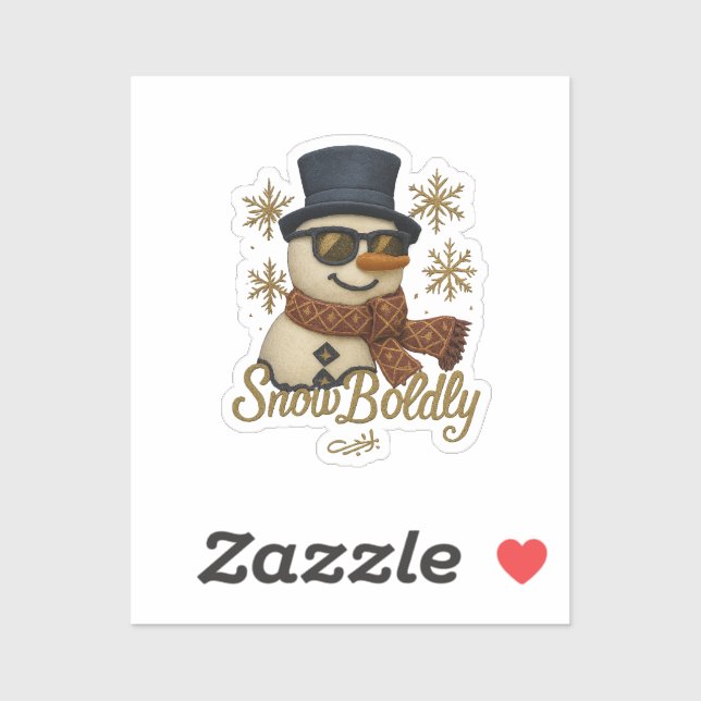 SnowBuddy Glitter Snowman Aufkleber (Blatt)