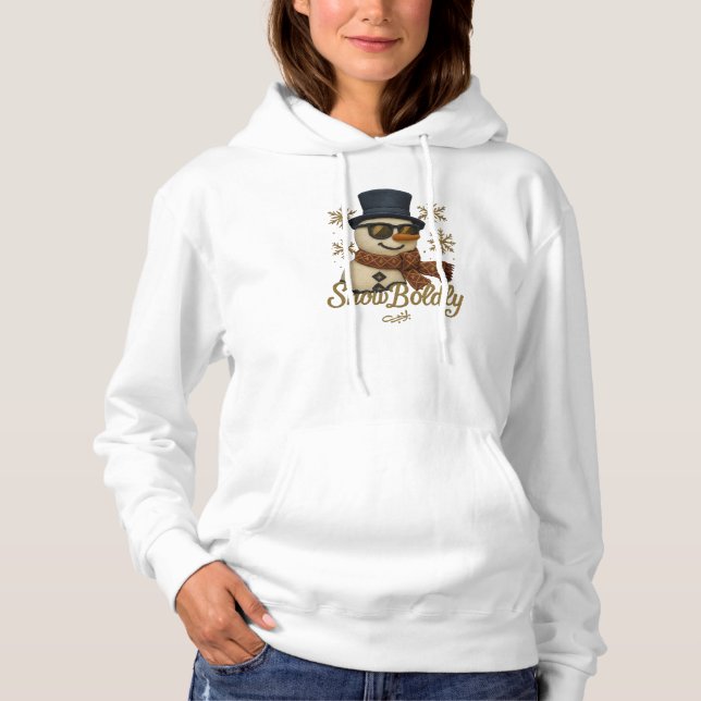 SnowBuddy Glitzer-Schneemann Hoodie (Vorderseite)