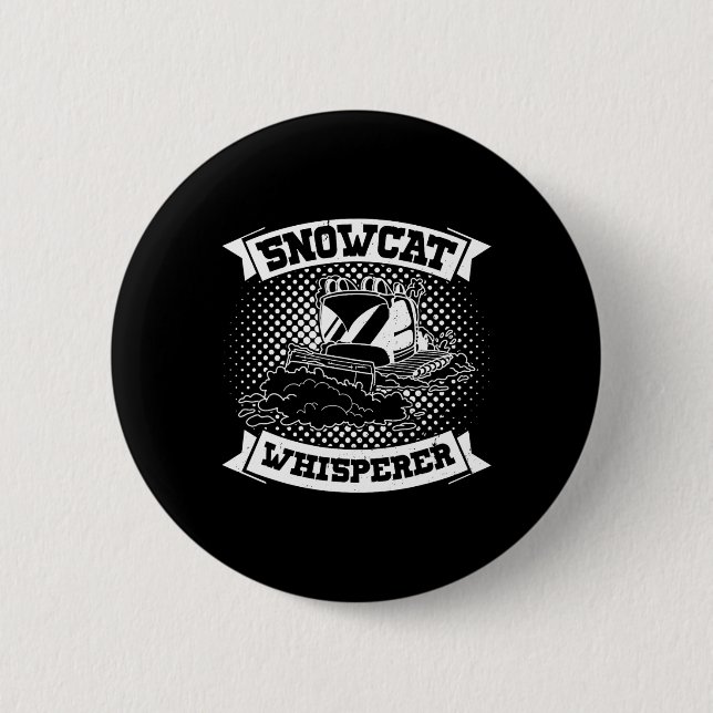 Snowcat Snow Groomer Profess Snowboarden Button (Vorderseite)