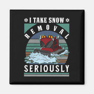 Snowcat Snow Groomer Profess Snowboarden Magnet