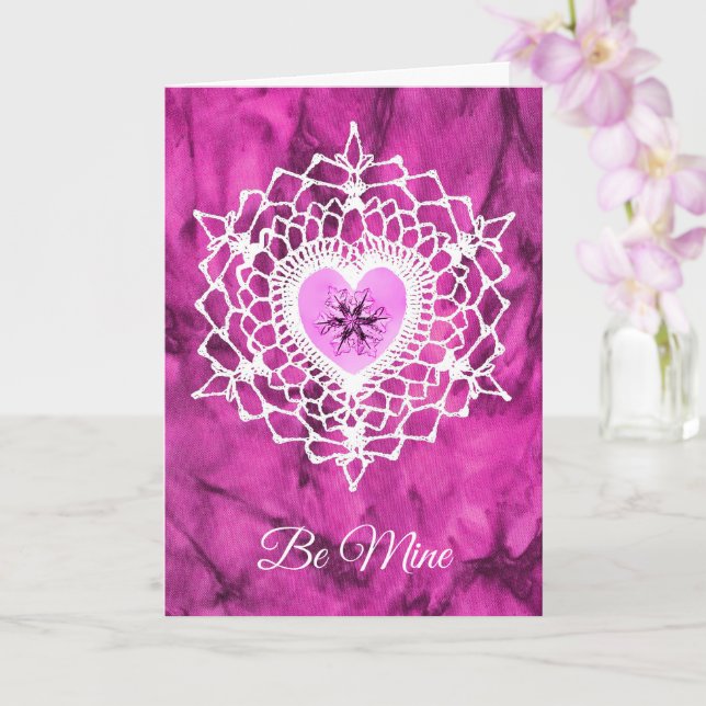 Snowcatcher Amore Heartflake Greeting Card Karte (Orchidee)