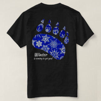 Snowcatcher Snowflakes Winterbär Dunkler T - Shirt