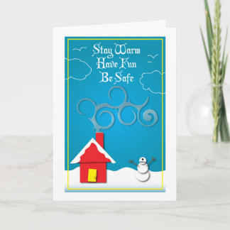 Snowclops Winter-Karte Feiertagskarte