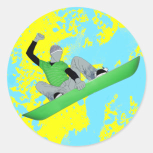 Snowcore. Runder Aufkleber