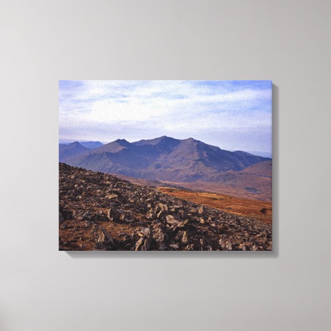 Snowden North Wales Postcard Poster Imitate Leinwa Leinwanddruck (Vorderseite)