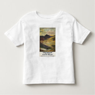 Snowdon Mountain View Eisenbahn-Plakat Kleinkind T-shirt