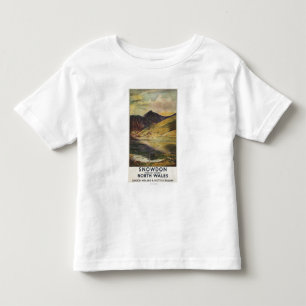 Snowdon Mountain View Eisenbahn-Plakat Kleinkind T-shirt