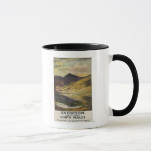 Snowdon Mountain View Railposter Tasse