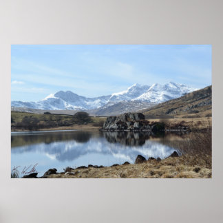 Snowdon Reflektion (gezeichnet) Poster