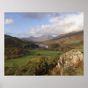 Snowdon von Capel Curig, Gwynedd, Wales (RF) Poster