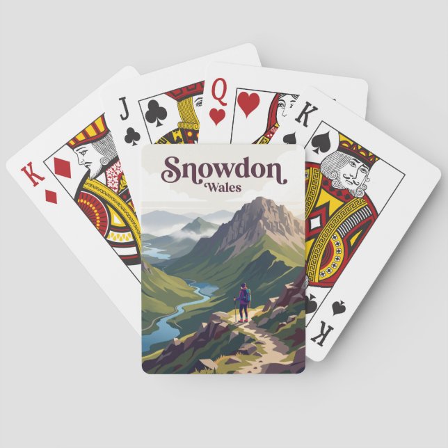 Snowdon (Yr Wyddfa) Wales Spielkarten (Rückseite)