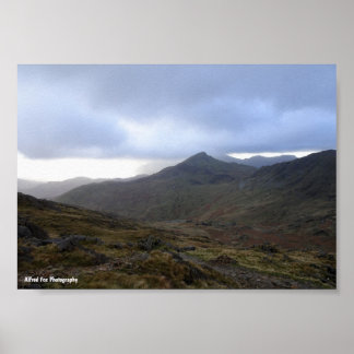 Snowdonia-Gebirge Poster