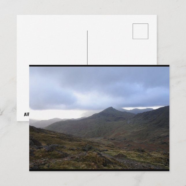 Snowdonia-Gebirge Postkarte (Vorne/Hinten)