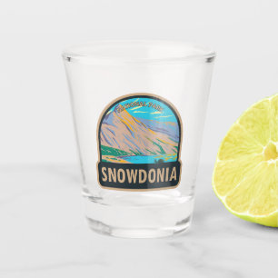 Snowdonia Nationalpark Wales Lake Glaslyn Vintag Schnapsglas