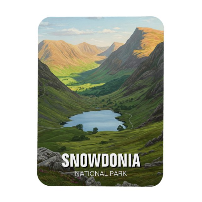 Snowdonia Nationalpark Wales Travel Magnet (Vertikal)